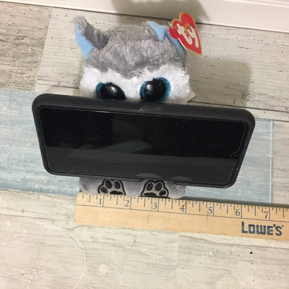 Ty Silk Scout Husky Dog Phone or Tablet Holder Peek-a-Boo Plush - Picture 5 of 8